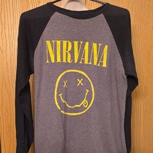 NIRVANA Heather Gray Graphic Tee